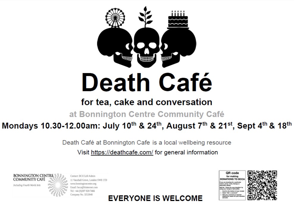 Bonnington Centre Death Cafe London SW8